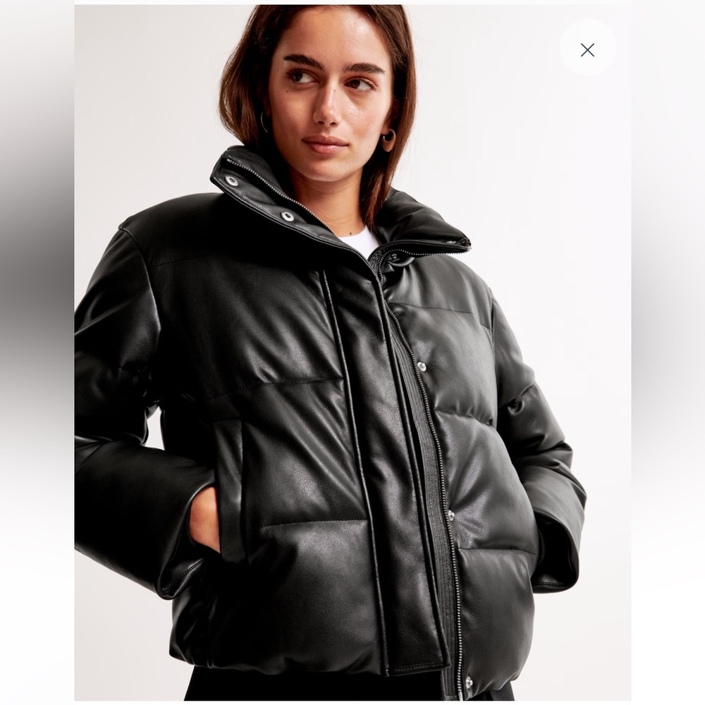Abercrombie & Fitch Vegan Leather Puffer
